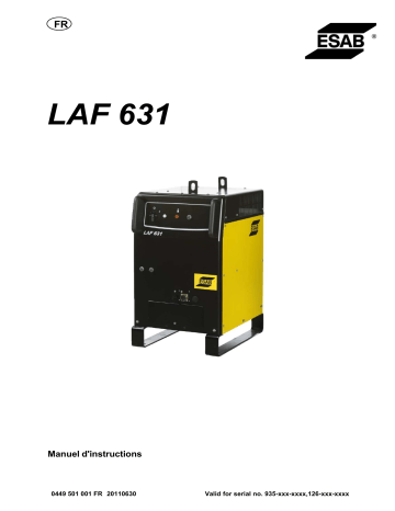 ESAB LAF 631 Manuel utilisateur | Fixfr