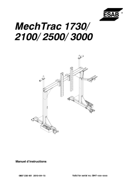 ESAB MechTrac 1730/2100/2500/3000 Manuel utilisateur