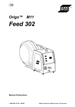 ESAB Feed 302 M11 Manuel utilisateur