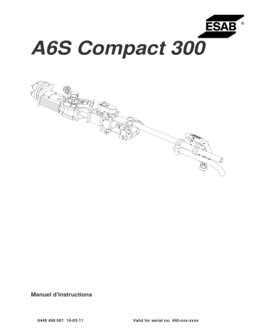 ESAB A6 S Compact 300 Manuel utilisateur | Fixfr