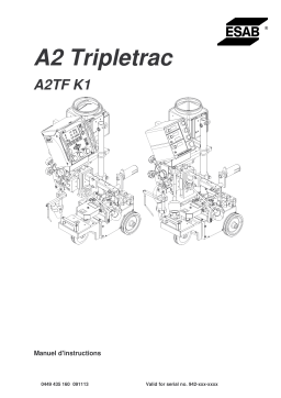 ESAB A2 Tripletrac Manuel utilisateur