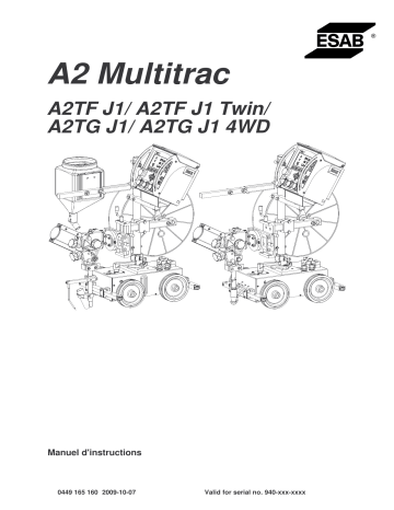 ESAB A2 Multitrac Manuel utilisateur | Fixfr