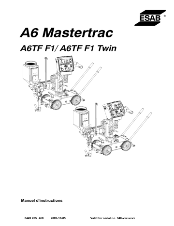 ESAB A6 Mastertrac Manuel utilisateur | Fixfr