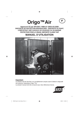 ESAB Origo™ Air Manuel utilisateur