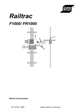 ESAB F1000 / FR1000 Manuel utilisateur