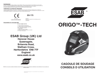 ESAB Origo™ Tech Manuel utilisateur | Fixfr