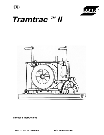 ESAB Tramtrac II Manuel utilisateur | Fixfr