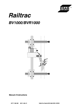 ESAB BV1000 / BVR1000 Manuel utilisateur