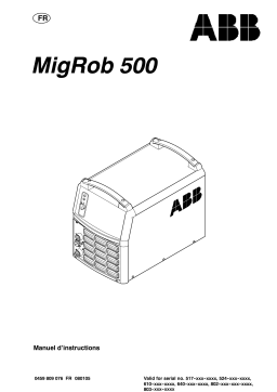 ESAB MigRob 500 Manuel utilisateur