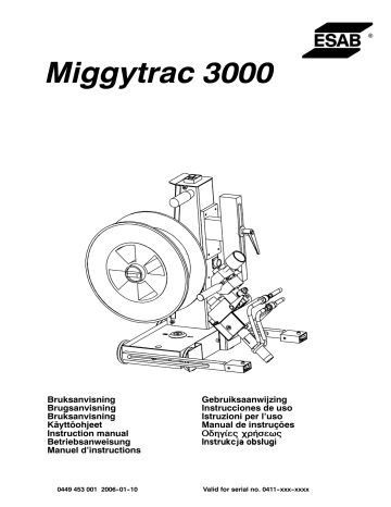 ESAB Miggytrac 3000 Manuel utilisateur | Fixfr