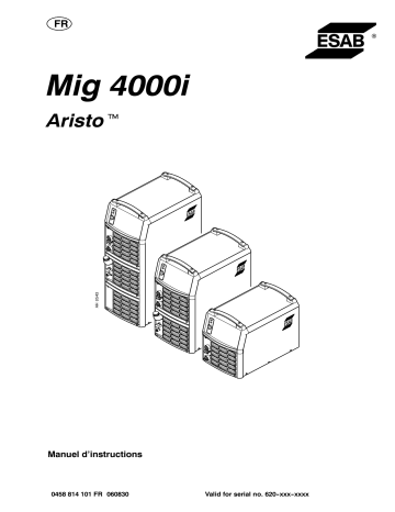 ESAB Mig 4000i Manuel utilisateur | Fixfr