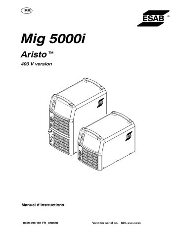 ESAB Mig 5000i Manuel utilisateur | Fixfr