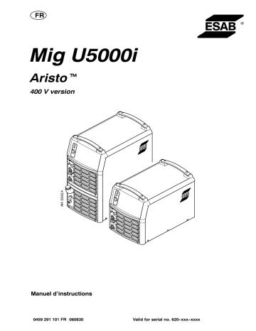 ESAB Mig U5000i Manuel utilisateur | Fixfr