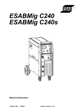 ESAB ESABMig C240 Manuel utilisateur