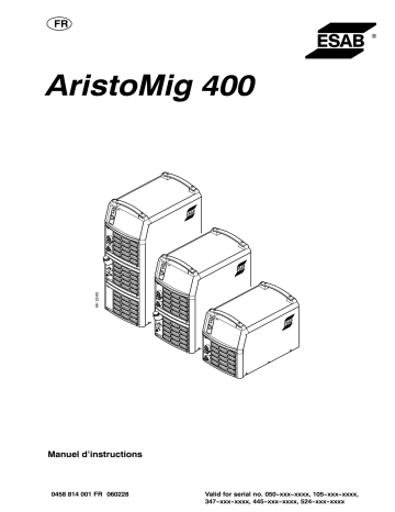 ESAB AristoMig 400 Manuel utilisateur | Fixfr