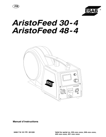 AristoFeed 48-4 | ESAB AristoFeed 30-4 Manuel utilisateur | Fixfr