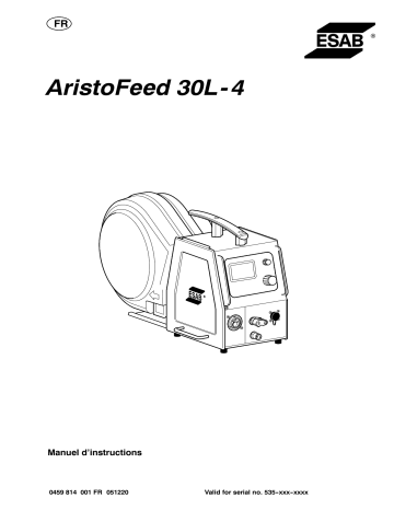 ESAB AristoFeed 30L-4 Manuel utilisateur | Fixfr
