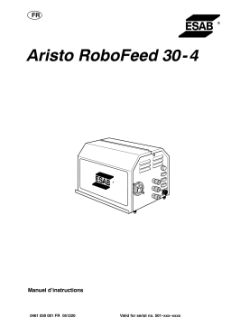 ESAB RoboFeed 30-4 Manuel utilisateur