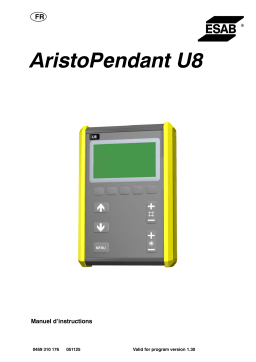 ESAB AristoPendant U8 Manuel utilisateur