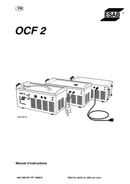 ESAB OCF 2 Manuel utilisateur