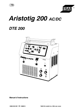 ESAB DTE 200 Manuel utilisateur