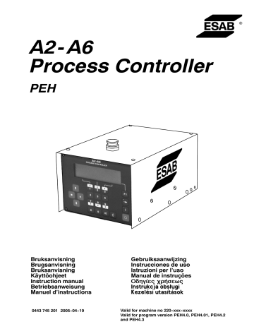 ESAB PEH Manuel utilisateur | Fixfr