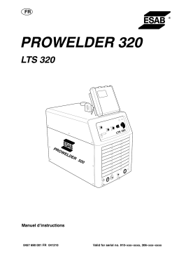 ESAB LTS 320 Manuel utilisateur