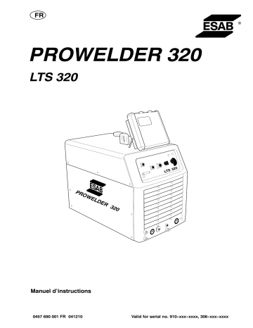 ESAB LTS 320 Manuel utilisateur | Fixfr