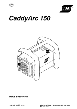 ESAB Caddy Arc 150 Manuel utilisateur