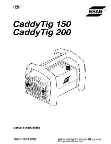 CaddyTig 200 | ESAB CaddyTig 150 Manuel utilisateur | Fixfr