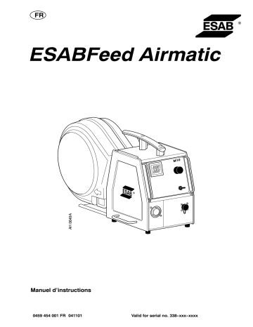 ESAB ESABFeed Airmatic Manuel utilisateur | Fixfr