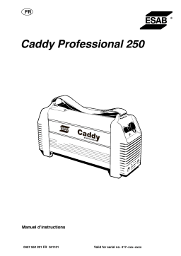 ESAB Caddy Professional 250 Manuel utilisateur