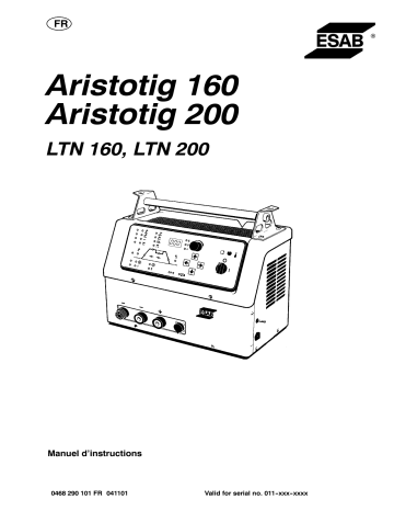 LTN 160 | ESAB LTN 200 Manuel utilisateur | Fixfr