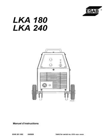 LKA 240 | ESAB LKA 180 Manuel utilisateur | Fixfr