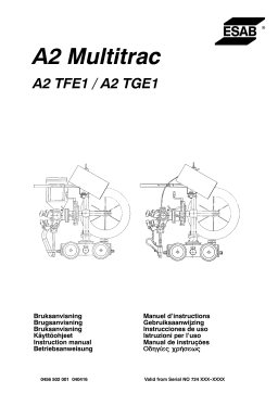 ESAB A2 TFE1 / TGE1 Manuel utilisateur