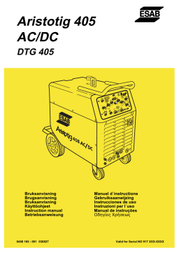 ESAB DTG 405 Manuel utilisateur