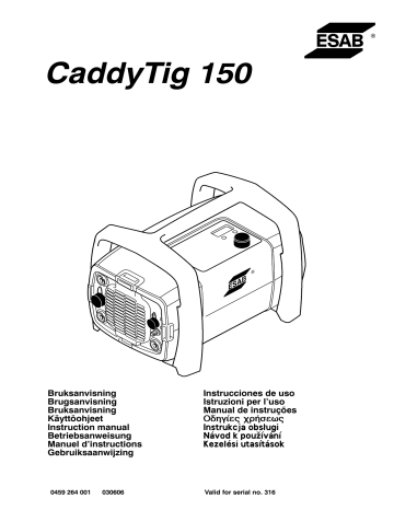 ESAB CaddyTig 150 Manuel utilisateur | Fixfr