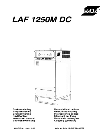 ESAB LAF 1250M Manuel utilisateur | Fixfr