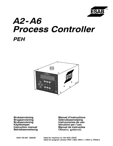 ESAB PEH Manuel utilisateur | Fixfr