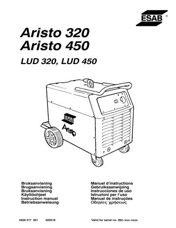 LUD 320 | ESAB LUD 450 Manuel utilisateur | Fixfr