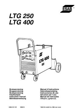 ESAB LTG 400 Manuel utilisateur