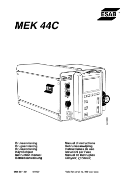 ESAB MEK 44C Manuel utilisateur