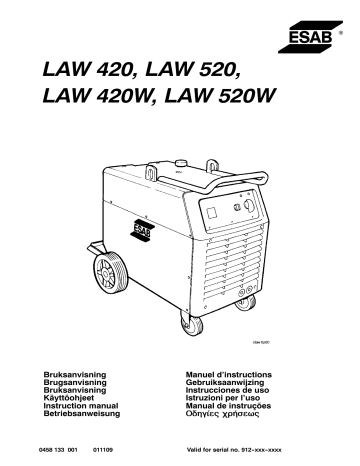 LAW 520 | ESAB LAW 420 Manuel utilisateur | Fixfr