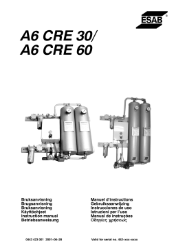 ESAB A6 CRE 30 / A6 CRE 60 Manuel utilisateur