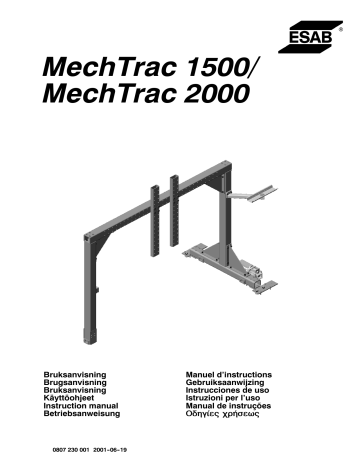 ESAB MechTrac 1500 / MechTrac 2000 Manuel utilisateur | Fixfr