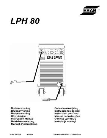 ESAB LPH 80 Manuel utilisateur | Fixfr