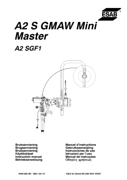 ESAB A2 SGF1 Manuel utilisateur