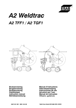 ESAB A2 TFF1 / A2 TGF1 Manuel utilisateur