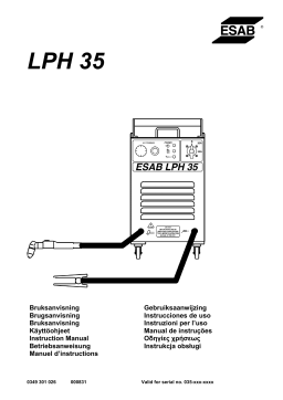 ESAB LPH 35 Manuel utilisateur