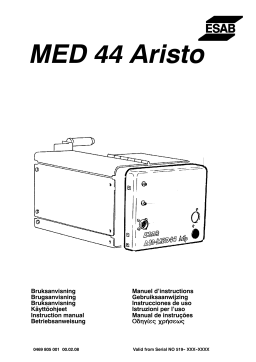 ESAB MED 44 Aristo Manuel utilisateur